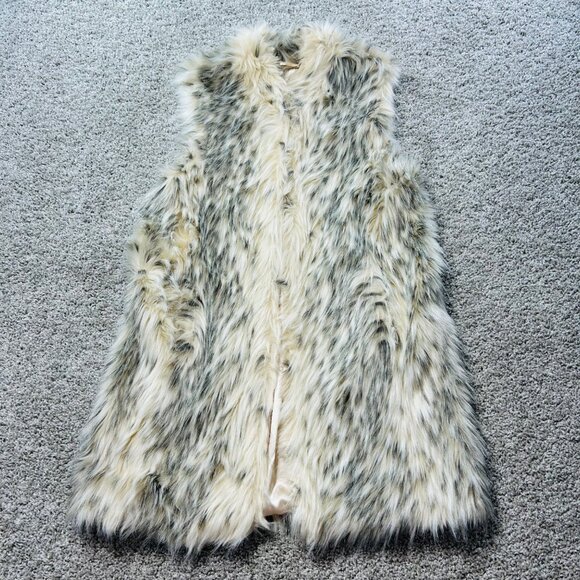 Donna Salyers' Fabulous Furs Womens Small 100 % Faux Fur Cream Vest - Picture 2 of 9